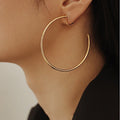 Kristen Minimal Large Hoop Earrings