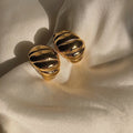 Pâtisserie Croissant Dome Stud Earrings