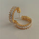 Lucille Radiant Cut Diamond CZ Hoop Earrings