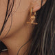 Ryann Gold T Bar Hoop Earrings