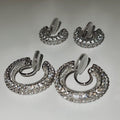 Jayne Cubic Diamond Clip On Hoop Earrings