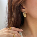 Marni Coil C Hoop Earrings