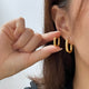 Isobel Mini Rectangle Hoop Earrings