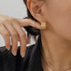 Carol Gold Pearl Twisted Hoop Earrings