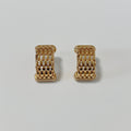 Pauline Weave Dome Stud Earrings
