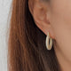 Jessica Pave Hoop Earrings
