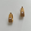 Toby Chunky Ribbed Wide Hoop Earrings