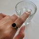 Lucia Round Black Signet Ring