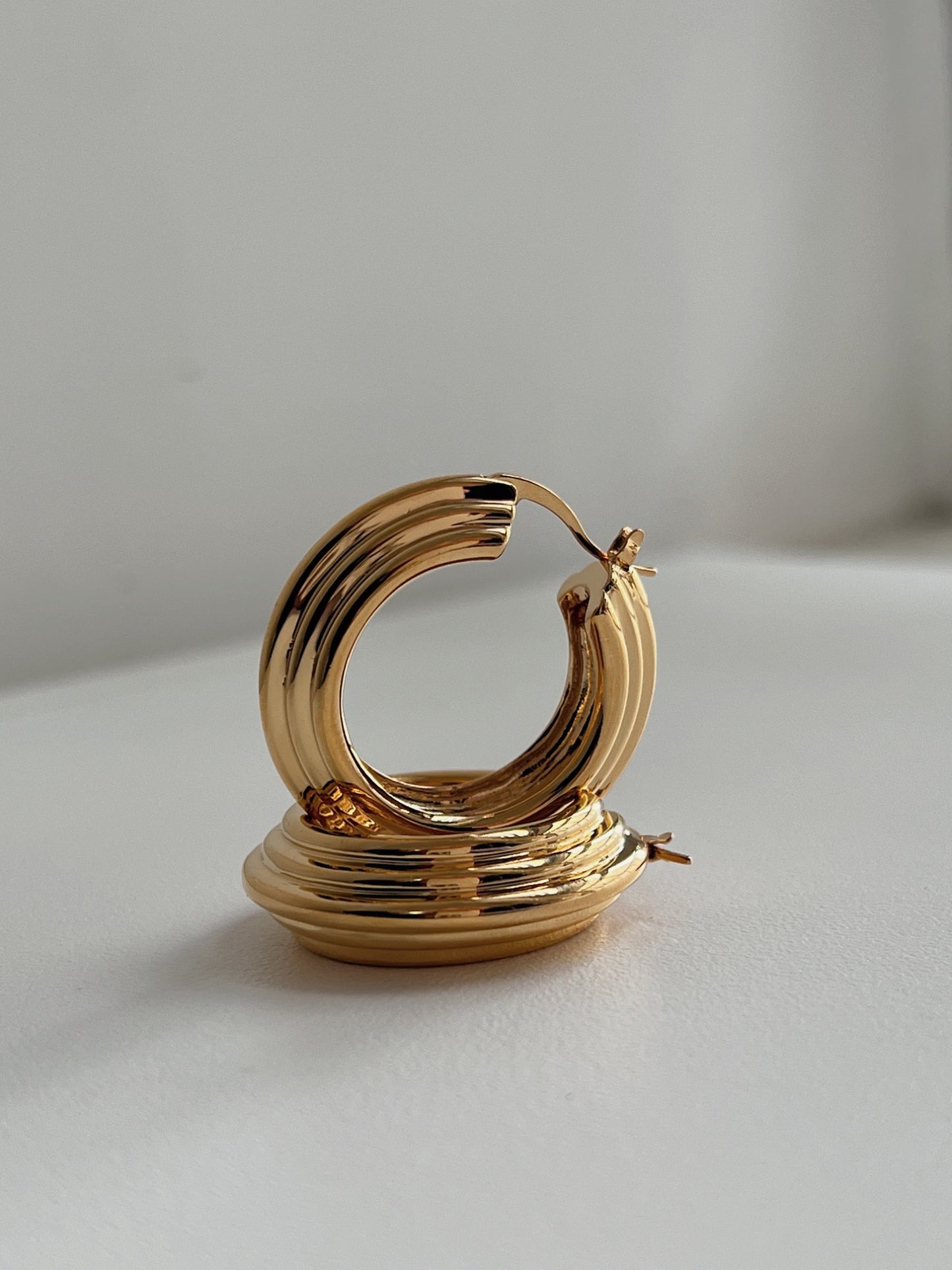 large hoop earrings, textured hoop earrings, 18k gold plated earrings, tarnish-free earrings, waterproof jewelry, chunky hoop earrings, gold hoop earrings, statement gold hoops, 