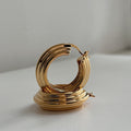 Large Cassie Ridge Hoop Earrings