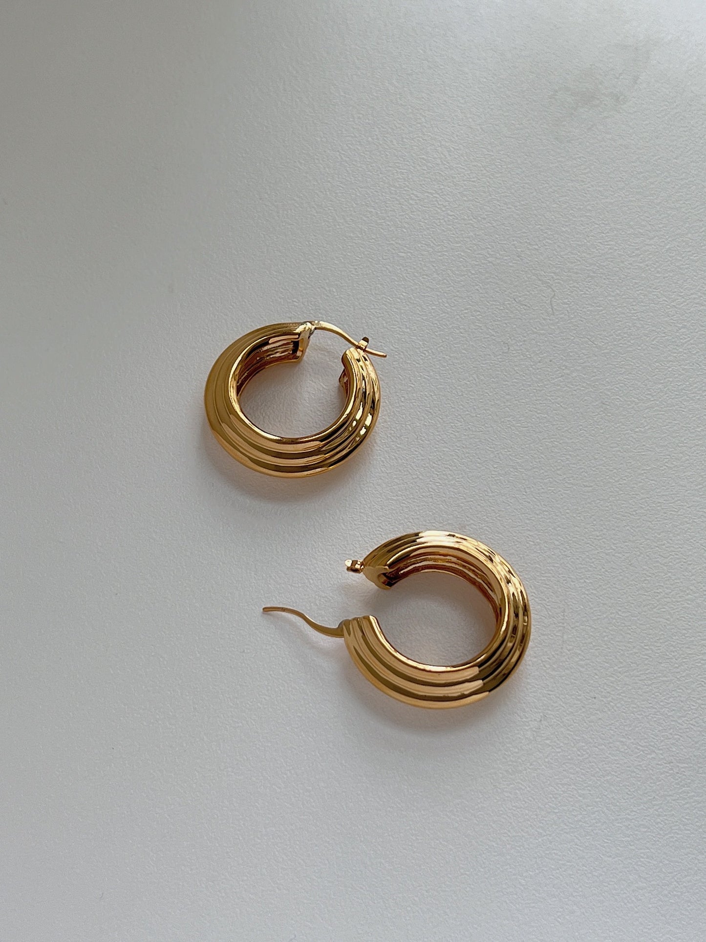 large hoop earrings, textured hoop earrings, 18k gold plated earrings, tarnish-free earrings, waterproof jewelry, chunky hoop earrings, gold hoop earrings, statement gold hoops, 