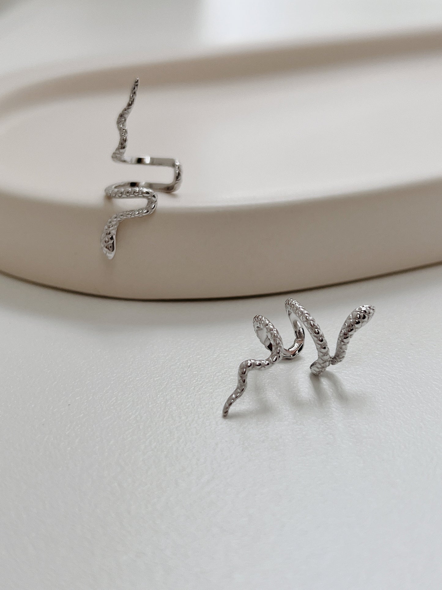 Victoria snake ear cuff pair, S925 sterling silver