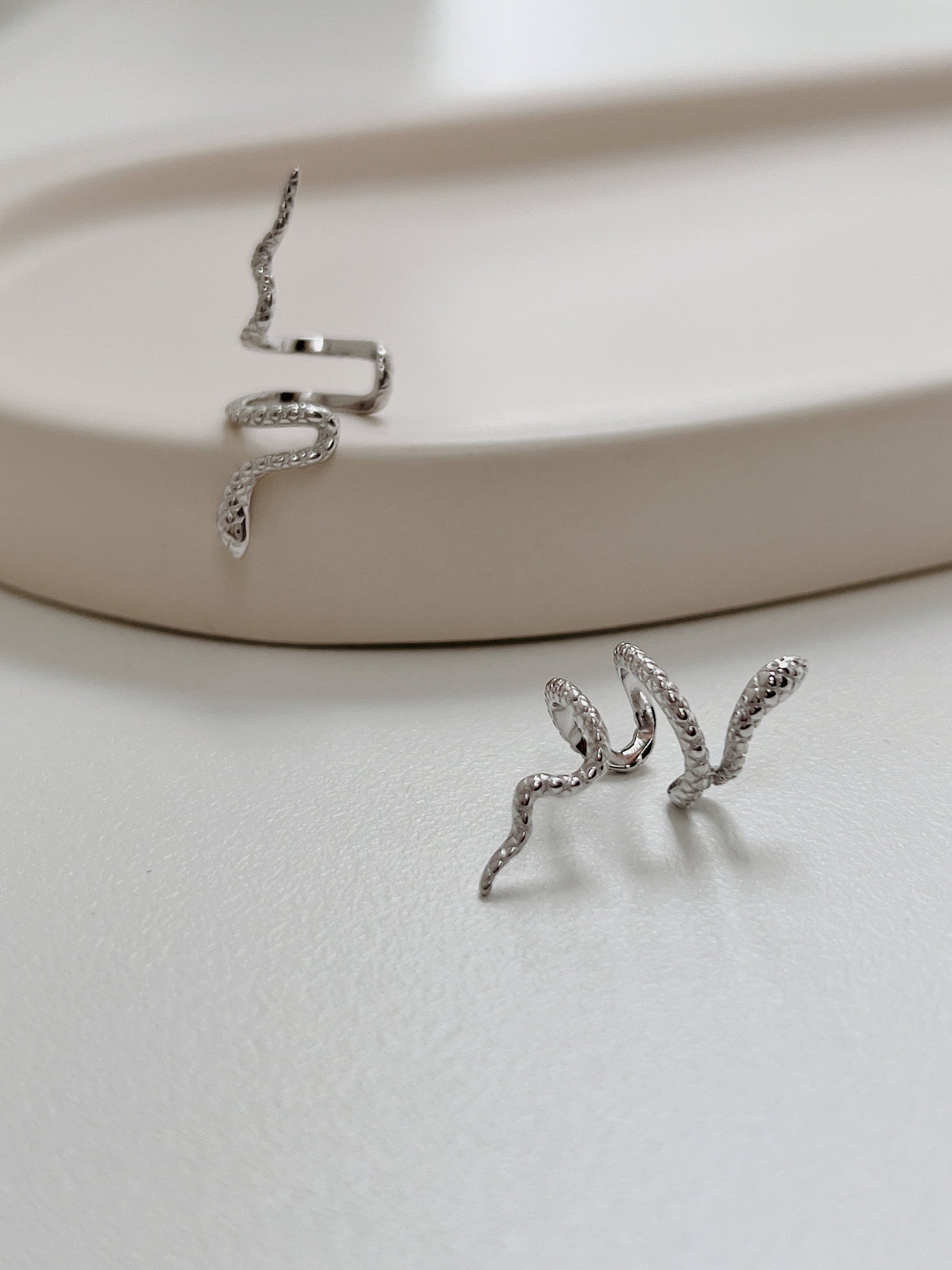 Victoria snake ear cuff pair, S925 sterling silver