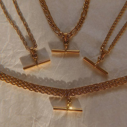 Flat lay of premium tarnish resistant stainless steel link chain showing different chain texture
