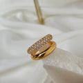 Vienna Chunky Double Band Pave Eternity Ring
